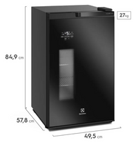 Cervejeira Home Bar Frost Free 100L Porta de Vidro Preta
